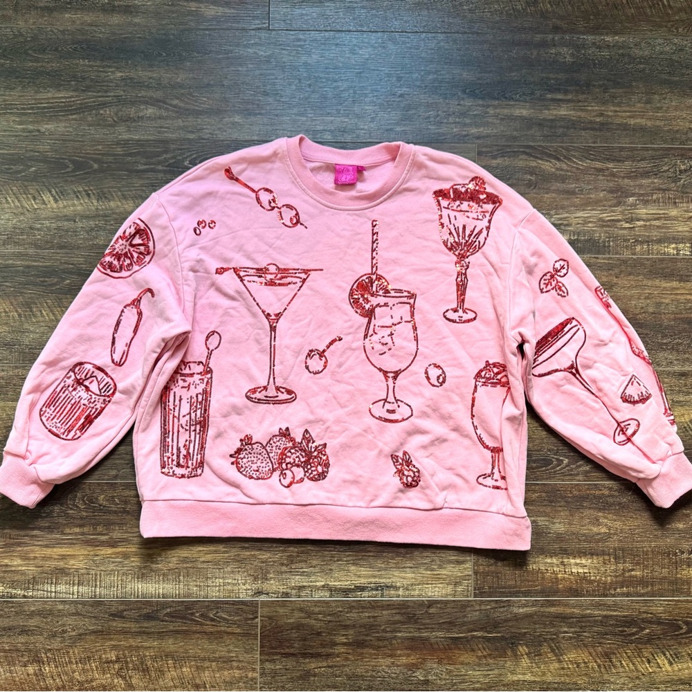 QUEEN OF SPARKLES Pink Sweatshirt - Picture 6 of 7
